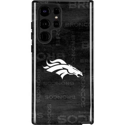 NFL Denver Broncos Black & White Galaxy S22 Ultra Pro Case