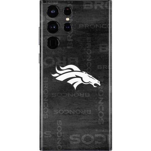 NFL Denver Broncos Black & White Galaxy S22 Ultra Skin
