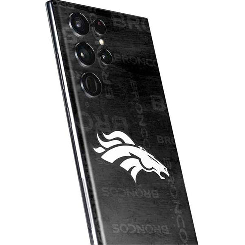 NFL Denver Broncos Black & White Galaxy S22 Ultra Skin