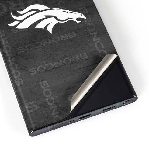 NFL Denver Broncos Black & White Galaxy S22 Ultra Skin