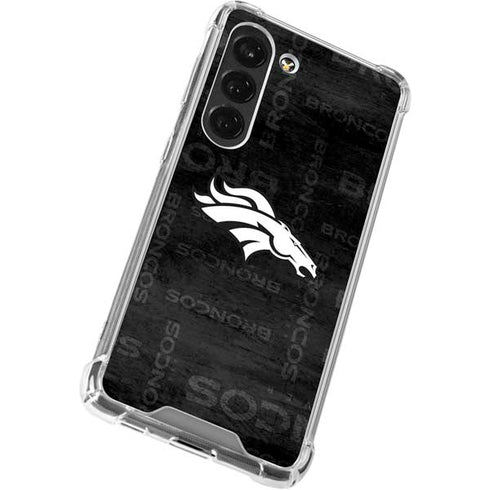 NFL Denver Broncos Black & White Galaxy S23 Clear Case