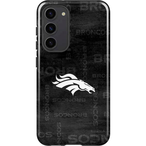 NFL Denver Broncos Black & White Galaxy S23 Plus Pro Case