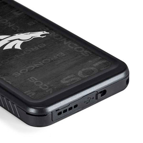 NFL Denver Broncos Black & White Galaxy S23 Plus Waterproof Case