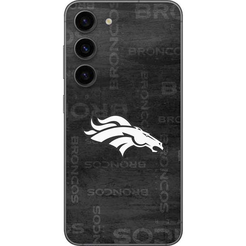 NFL Denver Broncos Black & White Galaxy S23 Skin