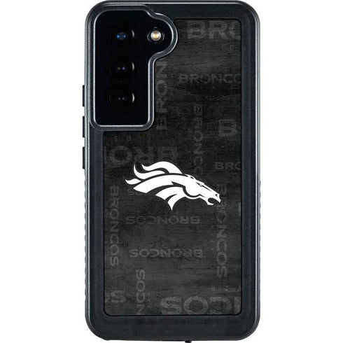 NFL Denver Broncos Black & White Galaxy S23 Waterproof Case