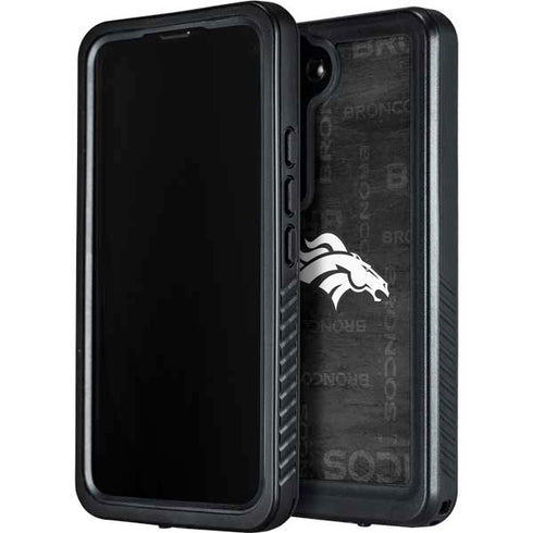 NFL Denver Broncos Black & White Galaxy S23 Waterproof Case