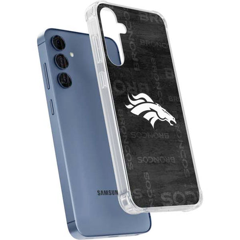 NFL Denver Broncos Black & White Galaxy S24 Clear Case