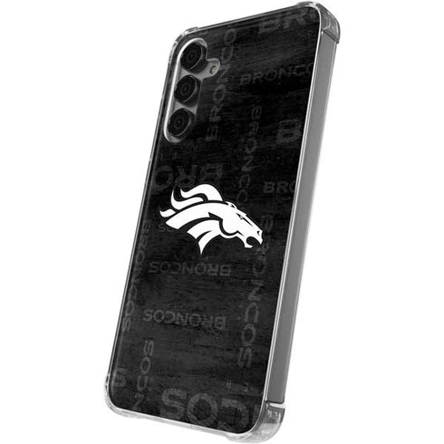 NFL Denver Broncos Black & White Galaxy S24 Plus Clear Case