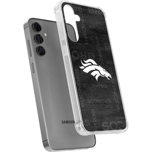 NFL Denver Broncos Black & White Galaxy S24 Plus Clear Case
