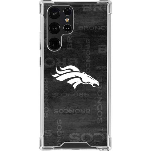 NFL Denver Broncos Black & White Galaxy S24 Ultra Clear Case
