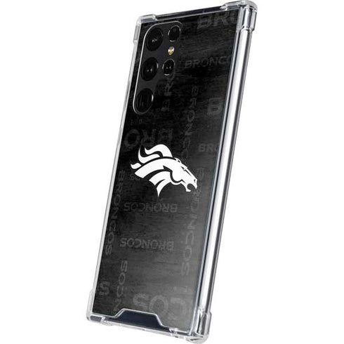 NFL Denver Broncos Black & White Galaxy S24 Ultra Clear Case