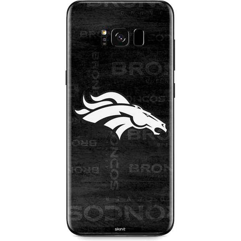 NFL Denver Broncos Black & White Galaxy S8 Skin