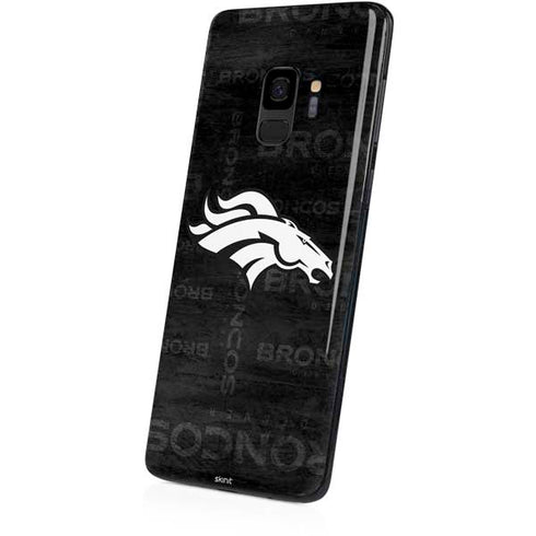 NFL Denver Broncos Black & White Galaxy S9 Skin