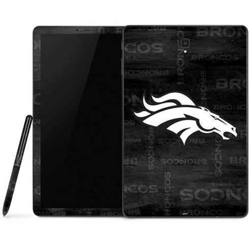 NFL Denver Broncos Black & White Samsung Galaxy Tab Skin