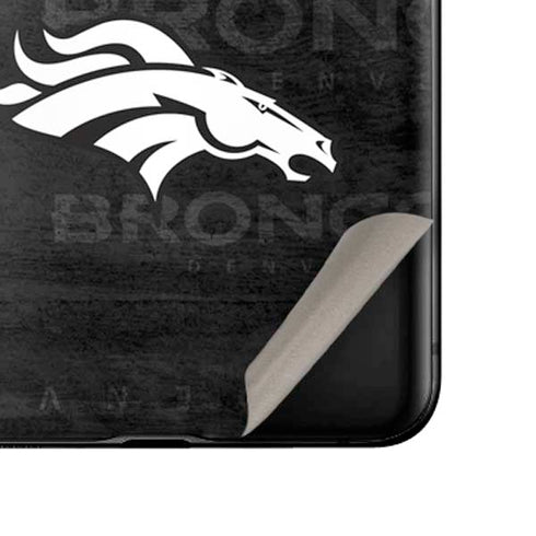 NFL Denver Broncos Black & White Galaxy Z Flip Skin