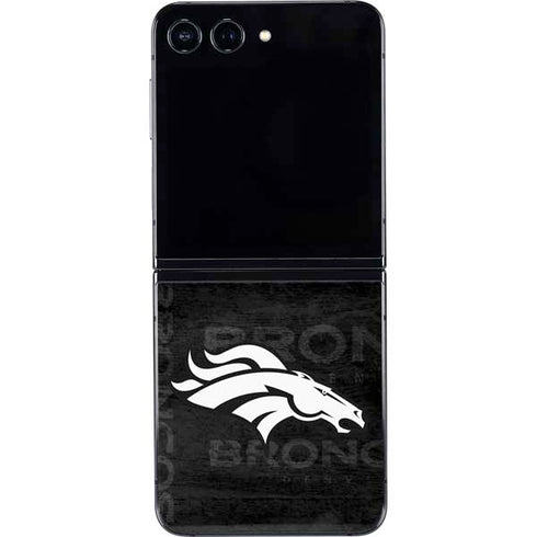NFL Denver Broncos Black & White Galaxy Z Flip5 5G Skin