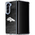 NFL Denver Broncos Black & White Galaxy Z Fold5 5G Clear Case