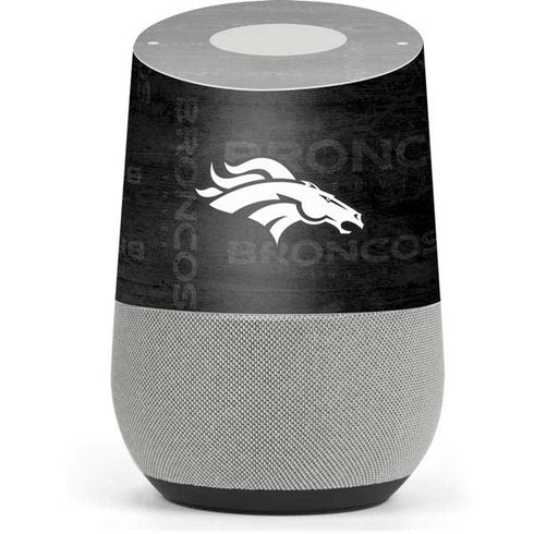 NFL Denver Broncos Black & White Google Home Skin