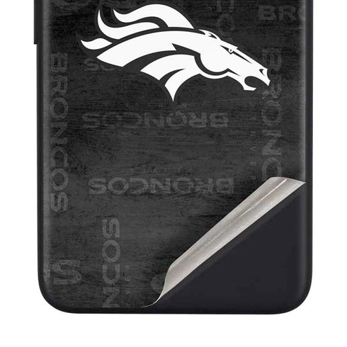 NFL Denver Broncos Black & White Google Pixel 4a Skin