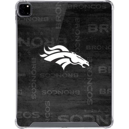 NFL Denver Broncos Black & White iPad Pro 12.9in (2020) Clear Case