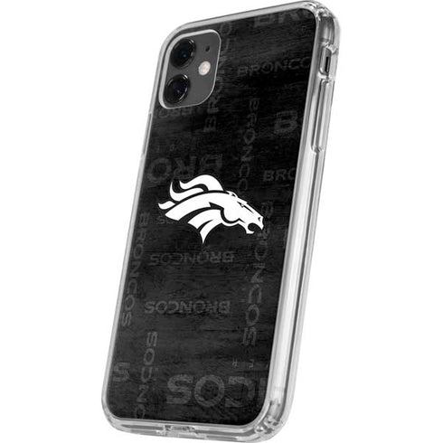 NFL Denver Broncos Black & White iPhone 11 Clear Case