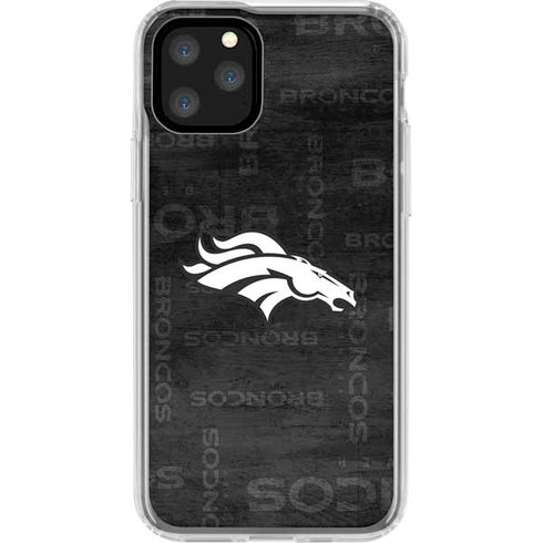 NFL Denver Broncos Black & White iPhone 11 Pro Clear Case