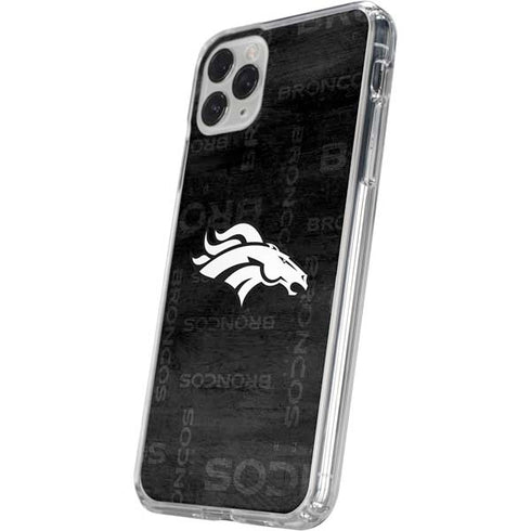 NFL Denver Broncos Black & White iPhone 11 Pro Clear Case