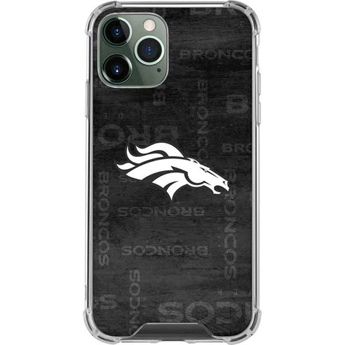NFL Denver Broncos Black & White iPhone 11 Pro Max Clear Case