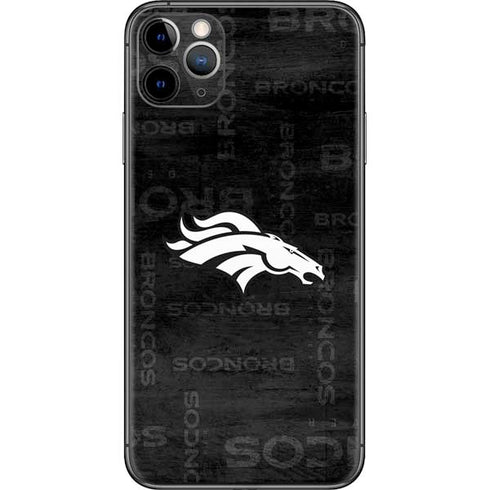NFL Denver Broncos Black & White iPhone 11 Pro Max Skin