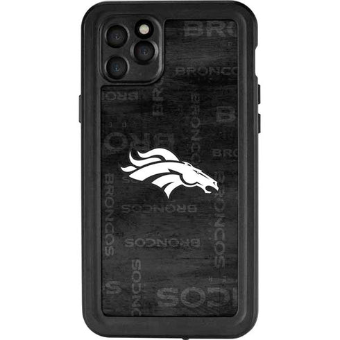 NFL Denver Broncos Black & White iPhone 11 Pro Max Waterproof Case