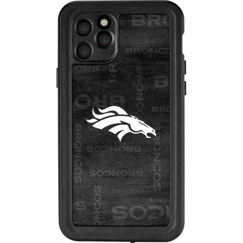 NFL Denver Broncos Black & White iPhone 11 Pro Waterproof Case