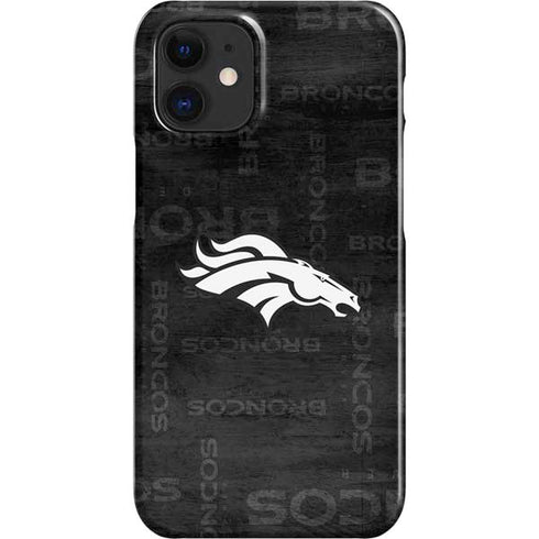 NFL Denver Broncos Black & White iPhone 12 Mini Lite Case