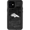 NFL Denver Broncos Black & White iPhone 12 Mini Waterproof Case