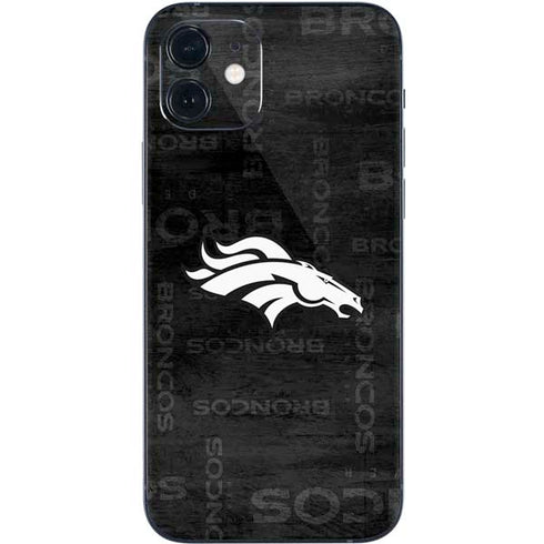 NFL Denver Broncos Black & White iPhone 12 Skin