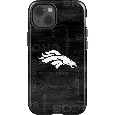 NFL Denver Broncos Black & White iPhone 13 Impact Case