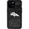 NFL Denver Broncos Black & White iPhone 13 Mini Waterproof Case