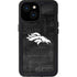 NFL Denver Broncos Black & White iPhone 13 Mini Waterproof Case