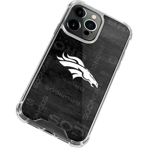 NFL Denver Broncos Black & White iPhone 13 Pro Max Clear Case