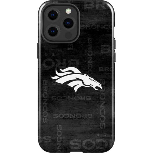 NFL Denver Broncos Black & White iPhone 13 Pro Max Impact Case
