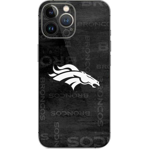 NFL Denver Broncos Black & White iPhone 13 Pro Max Skin