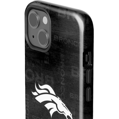 NFL Denver Broncos Black & White iPhone 15 Plus Impact Case