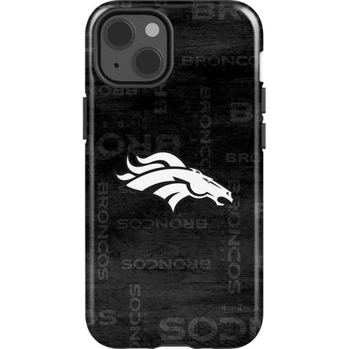 NFL Denver Broncos Black & White iPhone 14 Impact Case