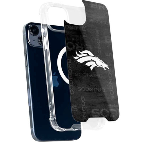 NFL Denver Broncos Black & White iPhone 15 Plus MagSafe Case
