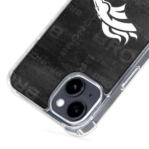 NFL Denver Broncos Black & White iPhone 15 Plus MagSafe Case