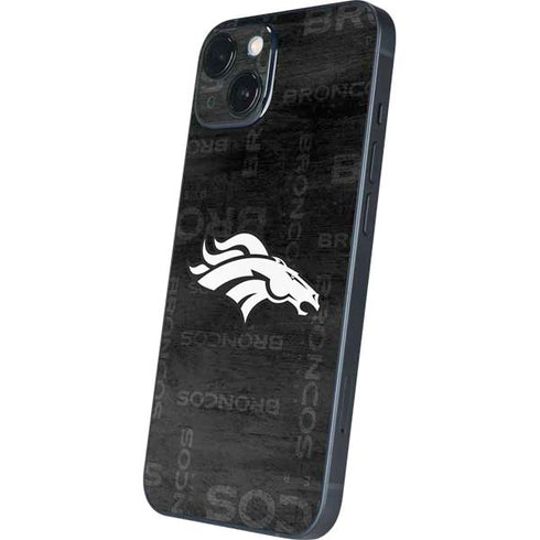 NFL Denver Broncos Black & White iPhone 14 Plus Skin