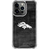 NFL Denver Broncos Black & White iPhone 15 Pro Clear Case