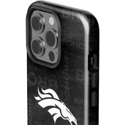 NFL Denver Broncos Black & White iPhone 15 Pro Impact Case