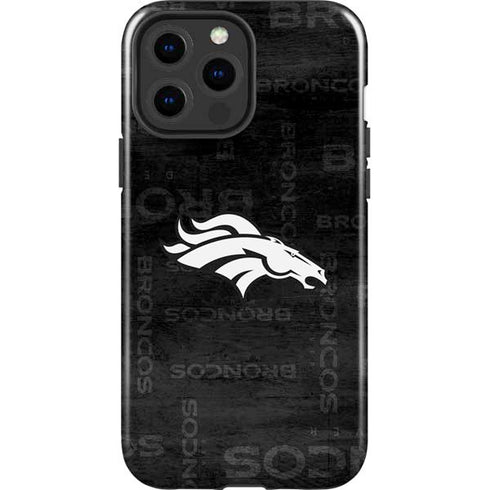 NFL Denver Broncos Black & White iPhone 15 Pro Max Impact Case