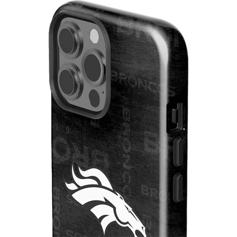 NFL Denver Broncos Black & White iPhone 15 Pro Max Impact Case