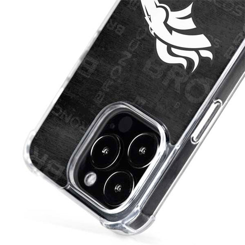 NFL Denver Broncos Black & White iPhone 15 Pro Max MagSafe Case